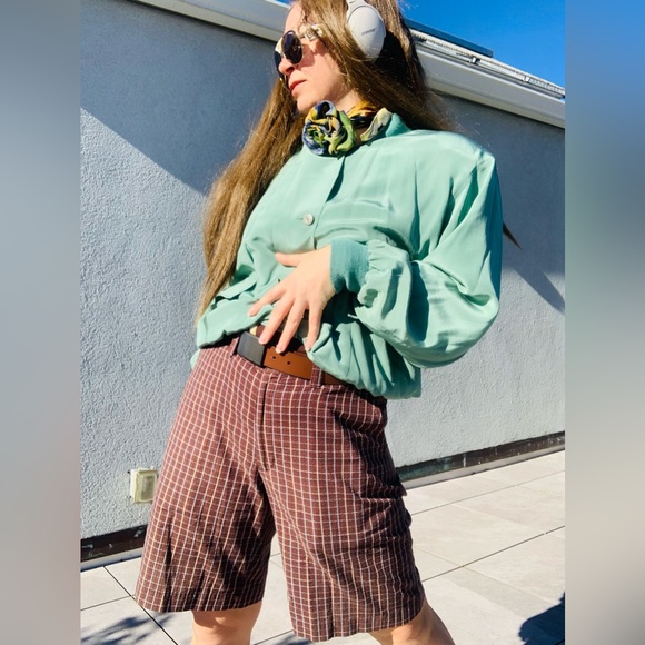 PERRY ELLIS Belt 2-Side Bonded Leather Rectangulat Plate Buckle Brown BLACK - Picture 11 of 15